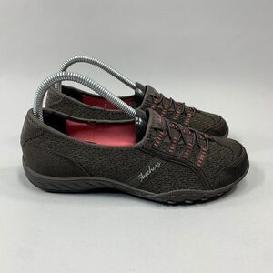 Skechers Breath Easy Shoes Women's Size 7 Brown Relaxed Fit Memory Foam Sneakers